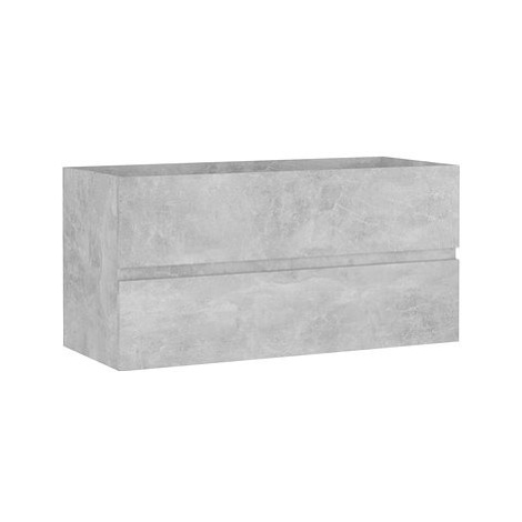 Skříňka pod umyvadlo betonově šedá 90x38,5x45 cm dřevotříska 804759 SHUMEE