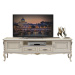 Estila Luxusní klasický TV stolek Clasica z dřevěného masivu s vyřezávanou výzdobou a úložným pr
