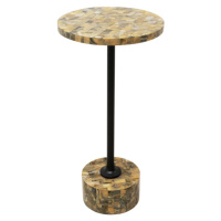 KARE Design Odkládací stolek Domero Mosaic - šedý, Ø25cm