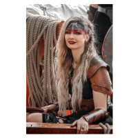 Umělecký tisk Viking Warrior female sailing on a, Lorado, (26.7 x 40 cm)