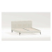 Béžová čalouněná jednolůžková postel s roštem 90x200 cm Barker – Ropez