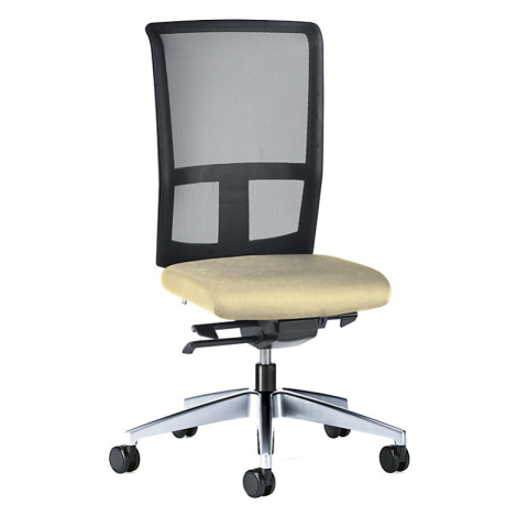 interstuhl Kancelářská otočná židle GOAL AIR, výška opěradla 545 mm, leštěný podstavec, béžová, 