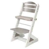 Dětská rostoucí židle JITRO PLUS bílo - šedá