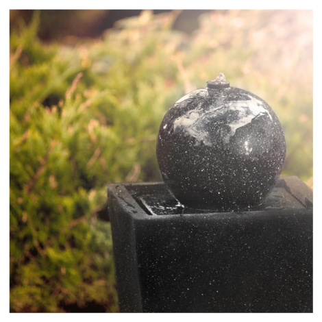 Blumfeldt Königsbrunn, solární fontána, 200 l/h, LED, čedičový design