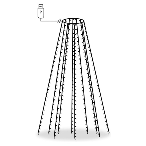 vidaXL Světelná síť na vánoční stromek 250 modrých LED diod 250 cm