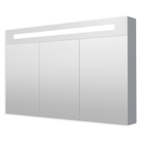 Zrcadlová skříňka s osvětlením Naturel Iluxit 120x75 cm MDF šedostříbrná GALZS120LED