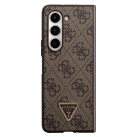 Zadní kryt Guess Leather Triangle Case pro Samsung Galaxy Z Fold5, hnědá