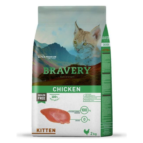 Bravery cat   KITTEN  - granule pro koťata - 2 kg