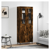 vidaXL Skříň highboard kouřový dub 69,5 x 34 x 180 cm kompozitní dřevo