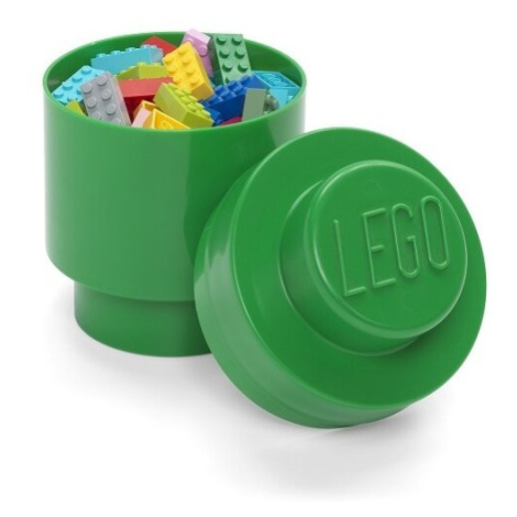 Úložný box LEGO, kulatý, tmavě zelená - 40301734 SmartLife