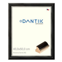 DANTIK rámeček 40 × 50, ANIVERSA černý AG plexi čiré