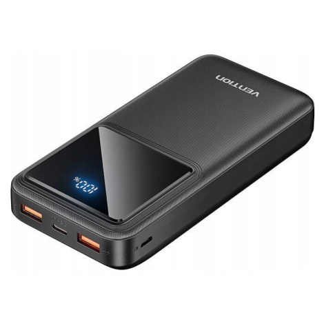 Powerbanka, Vention , FHLB0, 20000mAh, Micro-USB, Usb-c, 2xUSB-A, 22,5W (černá)