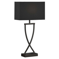 Černá stolní lampa s textilním stínidlem (výška 51 cm) Anni – Fischer & Honsel