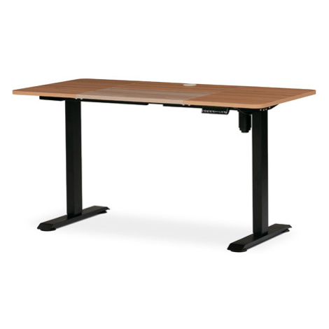 Kancelářský stůl s elektricky nastavitelnou výší pracovní desky. Kovové podnoží v černé barvě. Autronic