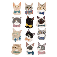 Ilustrace Cats In Bow Tie, Hanna Melin, 30 × 40 cm