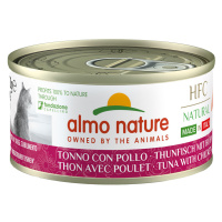 Výhodné balení Almo Nature HFC Natural Made in Italy 12 x 70 g - tuňák a kuřecí