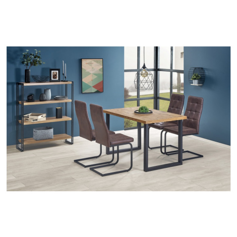 HALMAR Jídelní rozkládací stůl Horus 126/206 cm dub jasný/černý