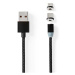 Kabel NEDIS CCGB60630BK20 USB 2v1 2m Black