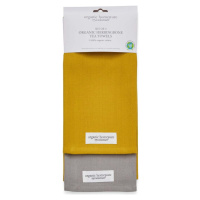 Sada 2 žluto-šedých bavlněných utěrek Cooksmart ® Herringbone, 45 x 65 cm