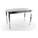 Kasvo GIDO 17 stůl jídelní 110(170)x74 (S) Deska šedá skleněná / nohy chromované