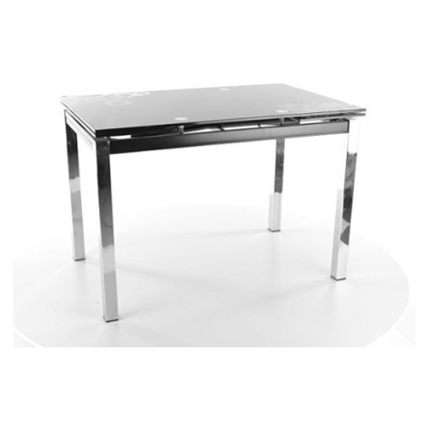 Kasvo GIDO 17 stůl jídelní 110(170)x74 (S) Deska šedá skleněná / nohy chromované