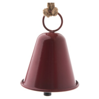 Kovový závěsný zvonek Ringle červená, 9,5 x 12 cm