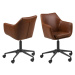 Dkton Designová kancelářská židle Norris brandy five