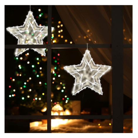 LED Vánoční dekorace do okna 35xLED/3xAA teplá bílá Donoci