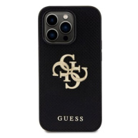 Guess PU Perforated 4G Glitter Metal Logo Zadní Kryt pro iPhone 14 Pro Black