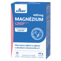 Vitar Magnézium 400 mg+vitamin B6+vitamin C příchuť grep 20 sáčků
