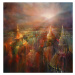 Ilustrace The city awakening, Annette Schmucker, 40x40 cm