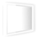Shumee LED koupelnové zrcadlo bílé vysoký lesk 60 × 8,5 × 37cm dřevotříska