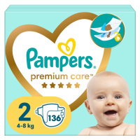 Pampers Premium Care plenky vel. 2, 4-8 kg, 136 ks