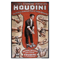 Obrazová reprodukce Houdini performance, 1906, American School,, 26.7 × 40 cm