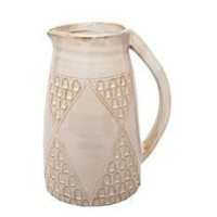 Váza džbán keramika slonová kost 18cm