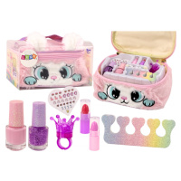 Beauty Set Plyšová kosmetická taštička Kitty Nail Polish Lipsticks