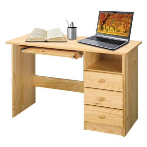 Dřevěný psací stůl TRINITY typ 1, masiv borovice Idea