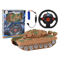 RC tank hnědý 1:18 se světlem a zvukem