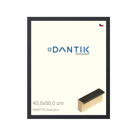 DANTIK rámeček 40 × 50, KASSETTE šedý 2758 plexi čiré