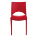 Plastová jídelní židle Stima PARIS – bez područek, stohovatelná Rosso/P
