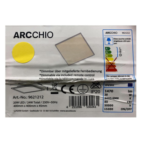 Arcchio Arcchio - LED Stmívatelné stropní svítidlo PHILIA LED/20W/230V 3000-6000K + DO