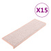 vidaXL Samolepící nášlapy na schody vzhled sisal 15 ks 65x21x4 cm