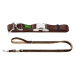 HUNTER neoprenové vodítko, hnědé/karamelové - Sparpaket: Leash Neopren + Collar Vario Basic Alu-