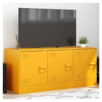 vidaXL TV skříňka hořčicově žlutá 99 x 39 x 44 cm ocel