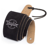 Taylor Black Suede Logo Guitar Strap