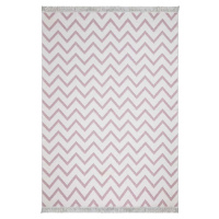 Bílo-růžový bavlněný koberec Oyo home Duo, 160 x 230 cm