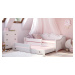 ArtAdrk Dětská postel s přistýlkou ​​EMKA II | bílá/růžová