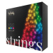 Twinkly Strings Multi-Color chytré žárovky na stromeček 100 ks 8m černý kabel