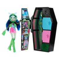 Panenka Monster High Ghoulia Yelps Strašidelná tajemství Neonová HNF81