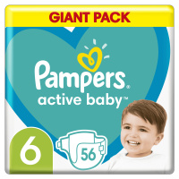 Pampers Active Baby plenky vel. 6, 13-18 kg, 56 ks